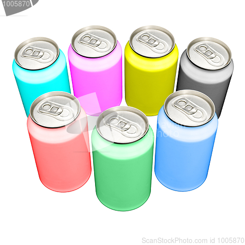 Image of CMYK and RGB cans