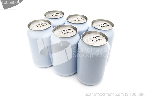 Image of Six pack beverage cans