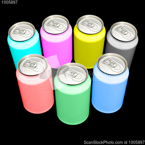 Image of CMYK and RGB cans
