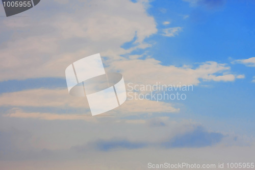 Image of Background of blue sky.