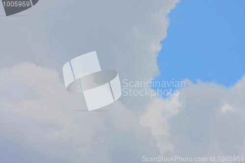 Image of Background of blue sky and clouds.