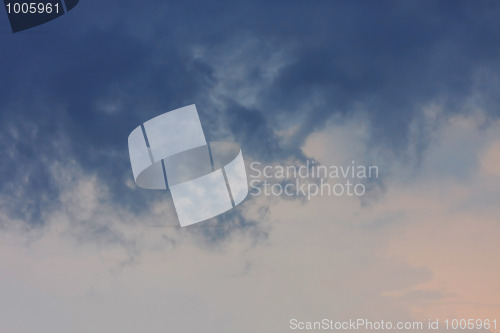 Image of Background of sky with thunderclouds.