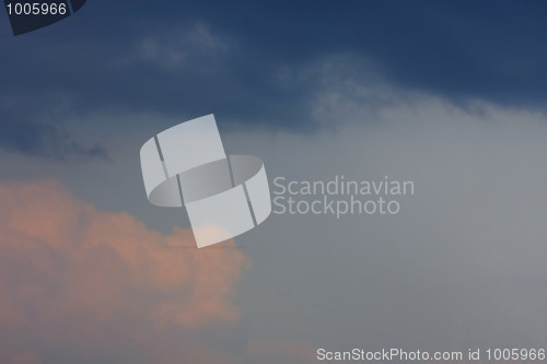 Image of Background of sky with thunderclouds.