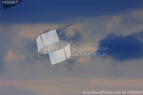 Image of Background of sky with thunderclouds.