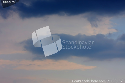 Image of Background of sky with thunderclouds.