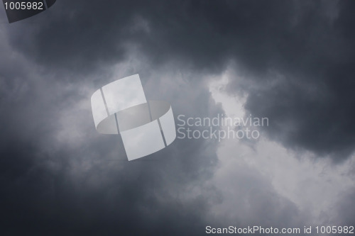 Image of Background of sky with thunderclouds.