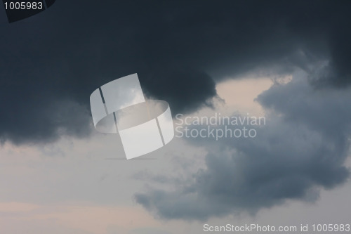 Image of Background of sky with thunderclouds.