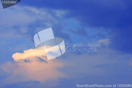 Image of Background of blue sky.