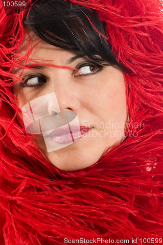 Image of Woman in Red