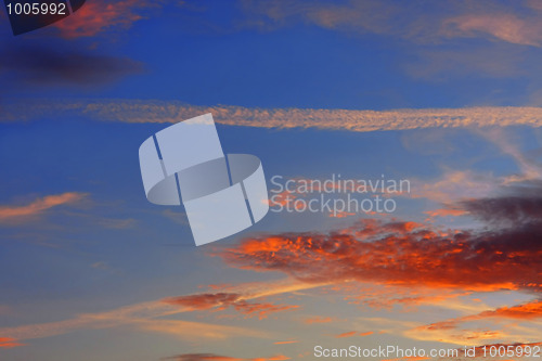 Image of Background of colourful sky.