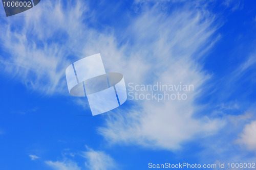 Image of Background of blue sky.