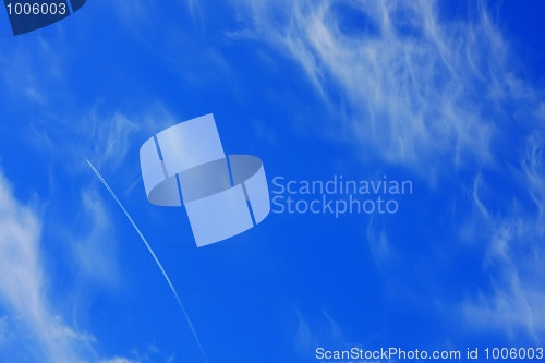 Image of Background of blue sky.