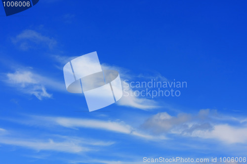 Image of Background of blue sky.