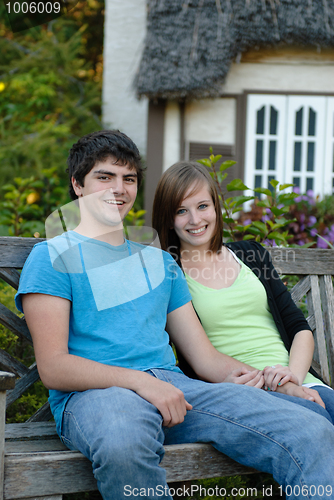Image of Smiling Teens Outside