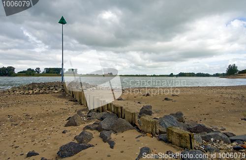 Image of River Shore-line with beakon