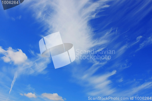 Image of Background of blue sky.