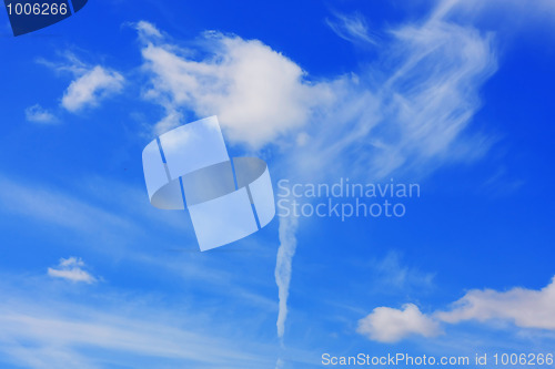 Image of Background of blue sky.