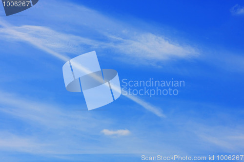 Image of Background of blue sky.