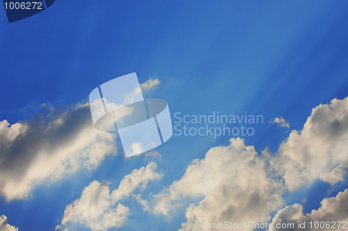 Image of Background of blue sky.