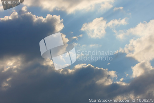 Image of Background of sky with thunderclouds.