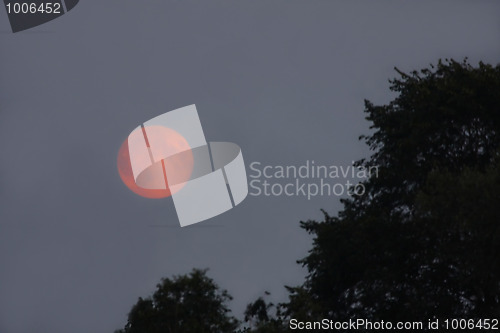 Image of Background of night sky with moon.