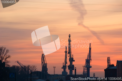 Image of Shipbuilding cranes