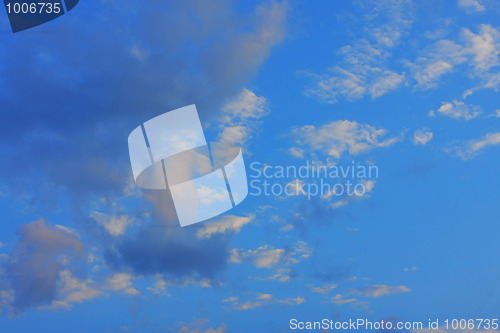 Image of Background of blue sky.