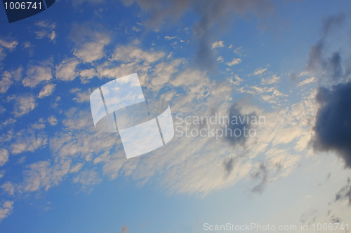 Image of Background of blue sky.