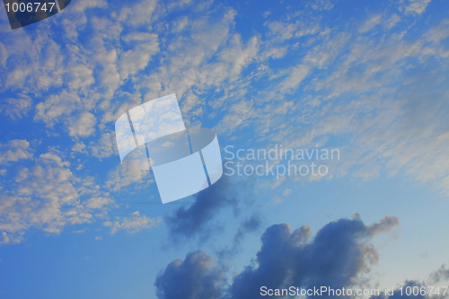 Image of Background of blue sky.