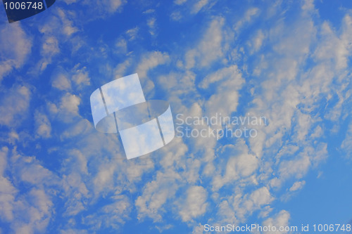 Image of Background of blue sky.