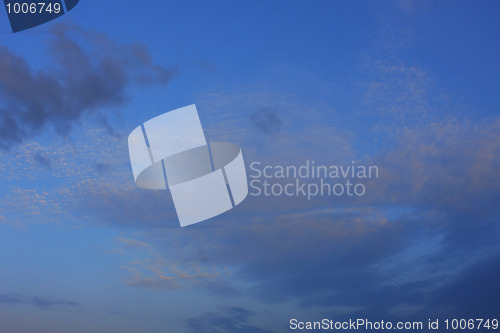 Image of Background of blue sky.