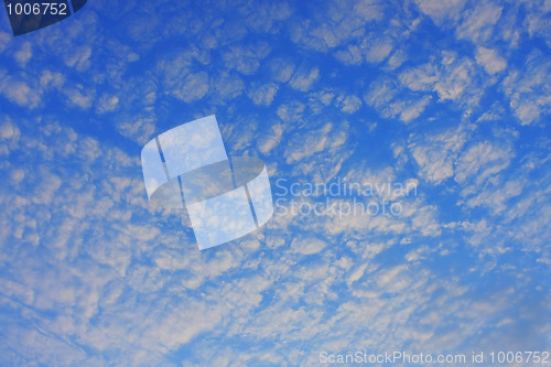 Image of Background of blue sky.