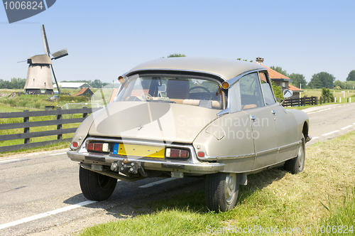 Image of Dutch scene with a French Classic Car