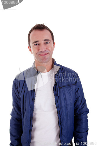 Image of Portrait of a handsome middle-age man smiling