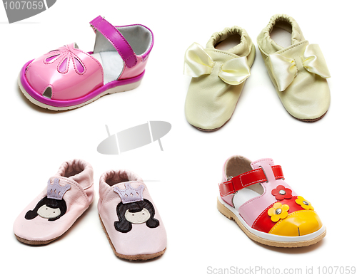 Image of Collage from baby sandals