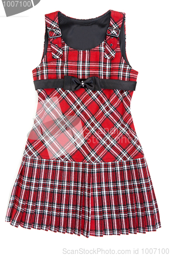 Image of Plaid red feminine gown