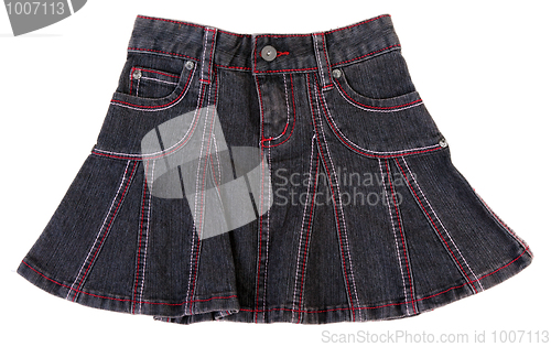 Image of Jeans mini skirt insulated