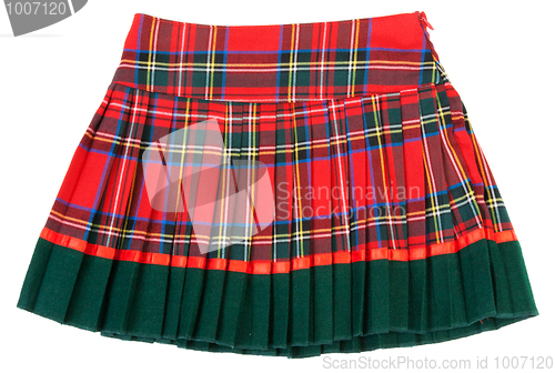 Image of Plaid red feminine skirt