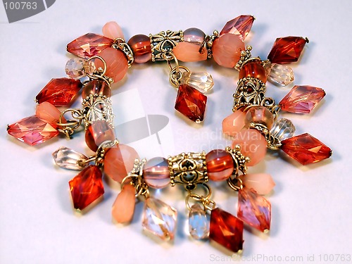 Image of Diamond shape red bracelet