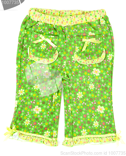 Image of Green trousers from pajamas with pocket