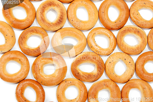 Image of Tasty bagels put in the manner of background