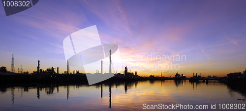 Image of Oil Refinary at sunset
