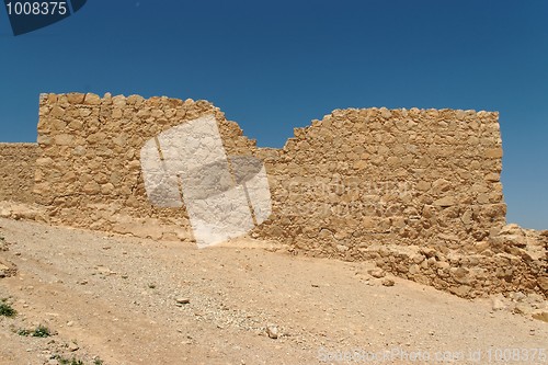 Image of Ruin of ancient fortress in the desert