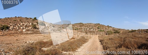 Image of Mediterranean hill landscape with road