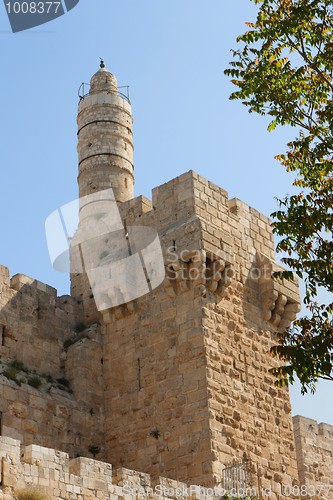 Image of Ancient citadel and Tower of David in Jerusalem 