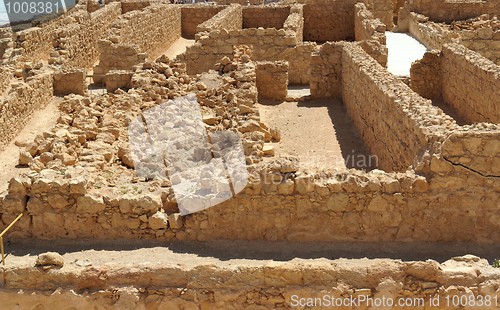 Image of Ruins of ancient Masada fortress 