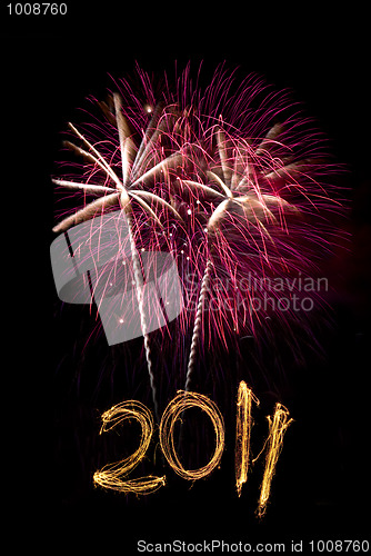 Image of Fireworks and 2011 in sparklers