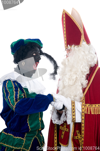 Image of Saint Nicholas and his helper