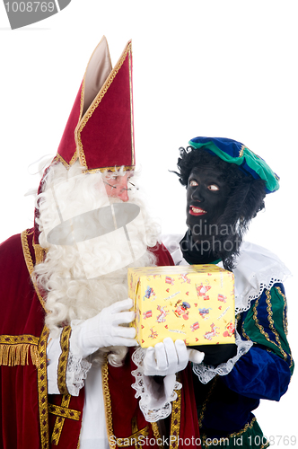 Image of Saint Nicholas and his helper