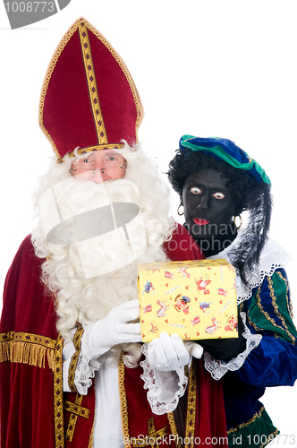 Image of Saint Nicholas and his helper